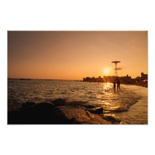 Beach Sunset - Coney Island - Brooklyn Fotodruck