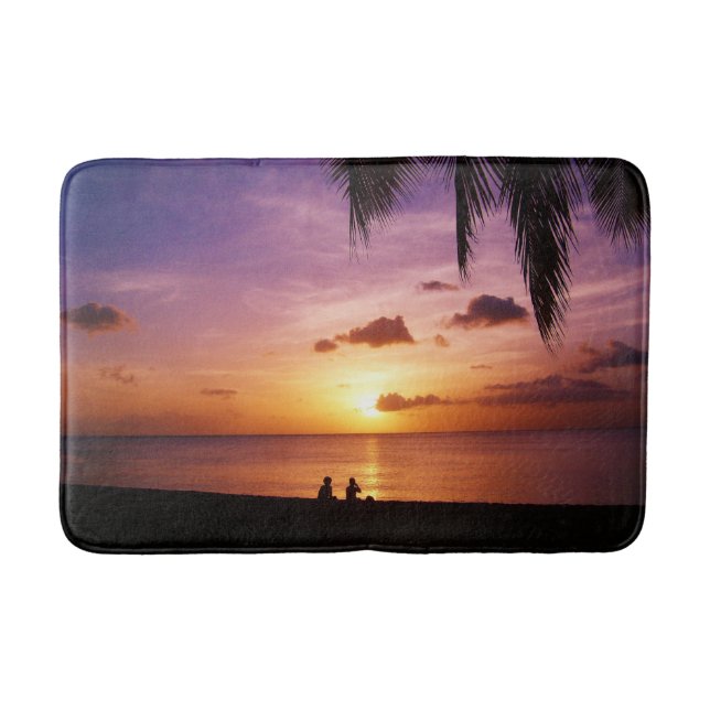 Beach Sunset Custom Personalize DIY Project Zuhaus Badematte (Vorderseite)