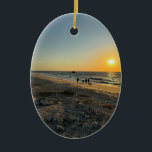 Beach Sunset Foto Ornament<br><div class="desc">Beach Sunset Foto Ornament</div>