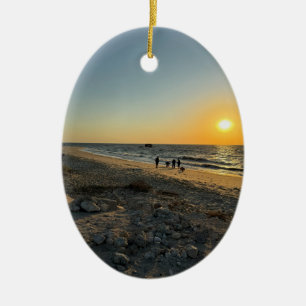 Beach Sunset Foto Ornament