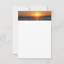Beach Sunset Foto Stationery Flat Mitteilungskarte