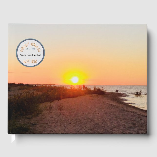 Beach Sunset Foto Vermietung Gästebuch (Vorderseite)