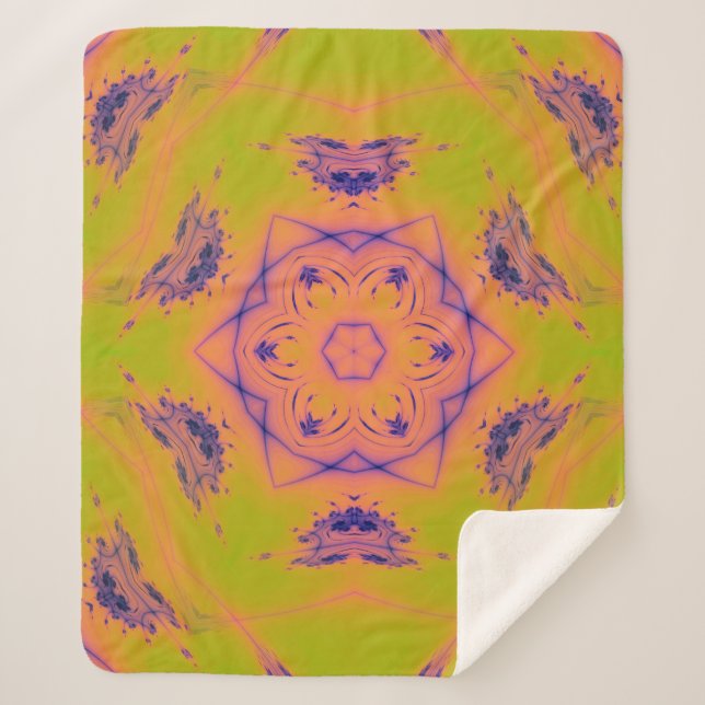 Beach Sunset Gradient Contrast Mandela Sherpadecke (Vorderseite)