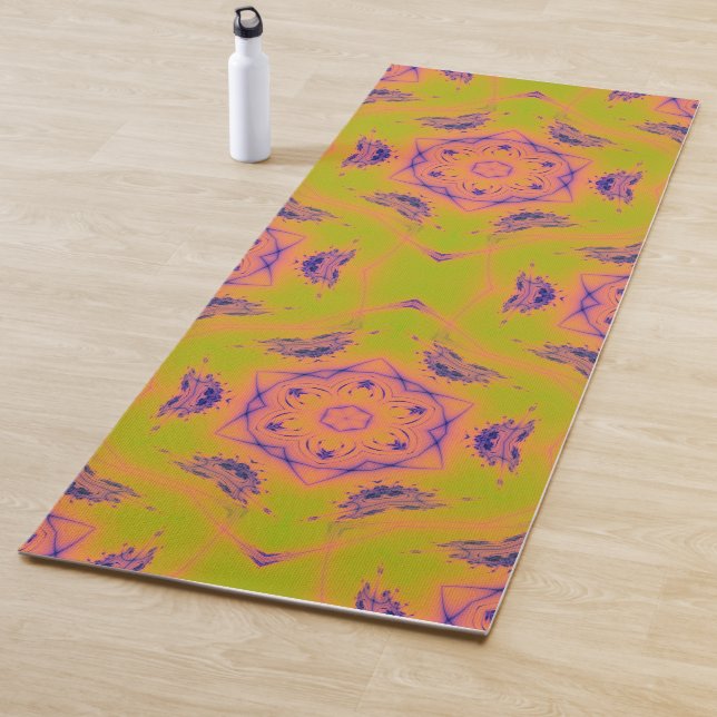 Beach Sunset High Contrast Mandela Yogamatte (Beispiel)