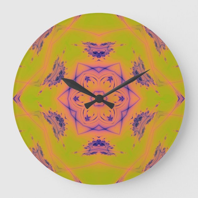 Beach Sunset High Kontrast Keine Zahlen Mandela Große Wanduhr (Vorderseite)