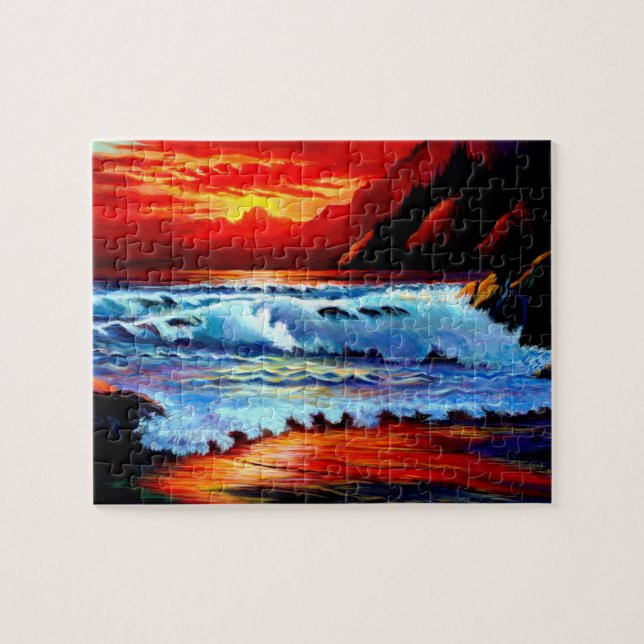 Beach Sunset Jigsaw Puzzle (Horizontal)