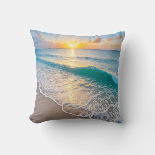 Beach Sunset Kissen (Vorderseite)