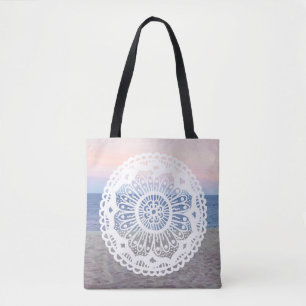 Beach Sunset Mandala Tasche