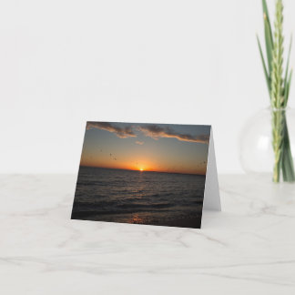 Beach Sunset Note Card Karte
