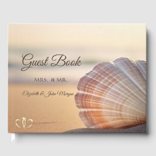 Beach Sunset Seashell Gästebuch