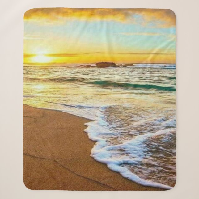 Beach Sunset Sherpadecke (Vorderseite)