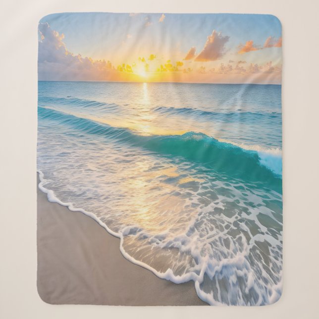 Beach Sunset Sherpadecke (Vorderseite)
