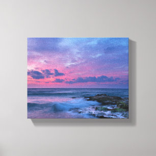 Beach Sunset Stretched Canvas Print Leinwanddruck