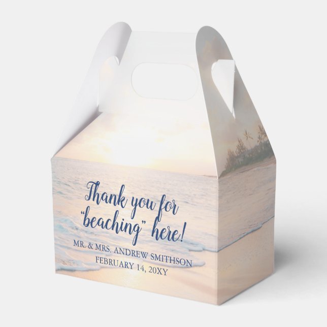 Beach Sunset Sunrise Vielen Dank Personalisiert Geschenkschachtel (Vorderseite)