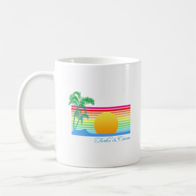 Beach Sunset Turks Caicos Kaffeetasse (Links)
