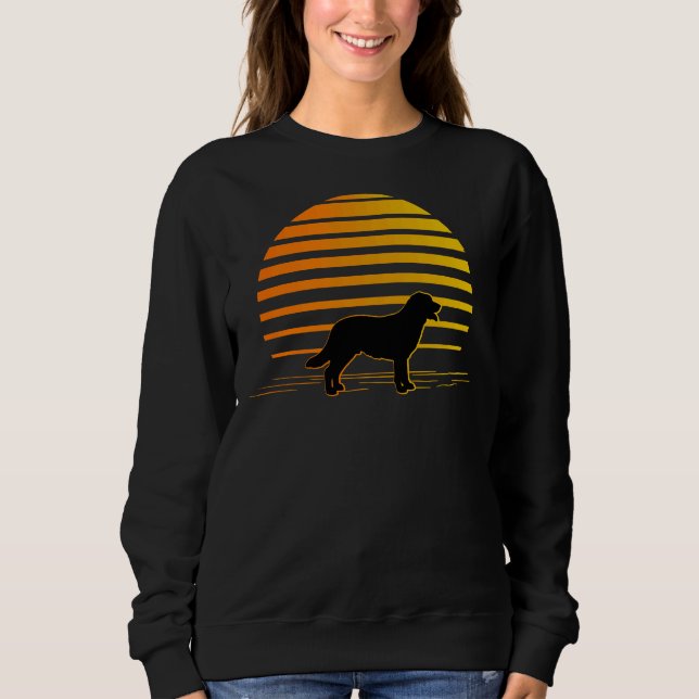 Beach Sunset und Labrador Retriever Sweatshirt (Vorderseite)