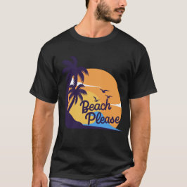 Beach Sunset Vibes | Sommer tropischer T - Shirt