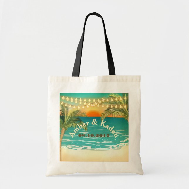 Beach Sunset Wedding Tasche (Vorne)