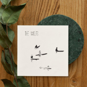 Beach Surfing Wedding Cocktail Napkin Serviette