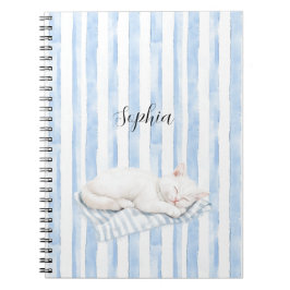 Beach Sweet Dreams Cat on Towel Notizblock