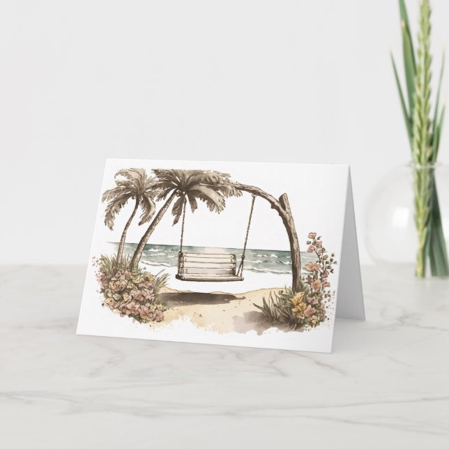 Beach Swing and Water color Karte (Vorderseite)