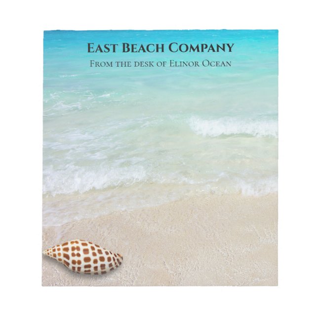 Beach Szene Junonia Seashell Blank Personal Notizblock (Vorderseite)