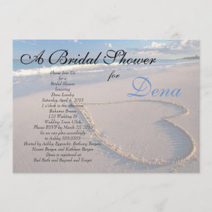 Beach Theme Bridal Dusche Einladung