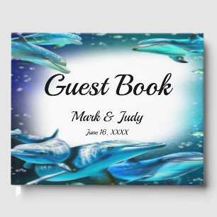 Beach Theme Dolphin Wedding Gästebuch