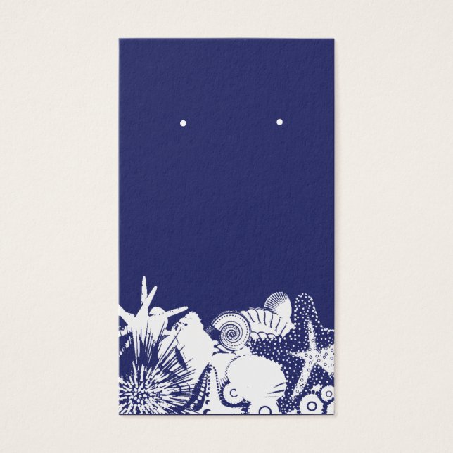 Beach Theme Earring Holder Custom Juwelier Card (Vorderseite)