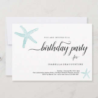 Beach Theme Geburtstagsparty Einladung