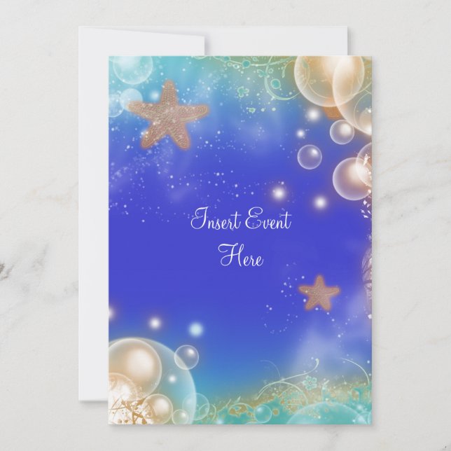 "Beach theme" Hochzeit Verlobung Geburtstag Einladung (Vorderseite)