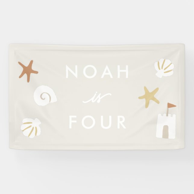 Beach Theme Pool Party Kindergeburtstag Banner (Horizontal)