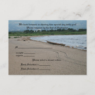 Beach Theme Response Card - Landschaft RSVP Karte