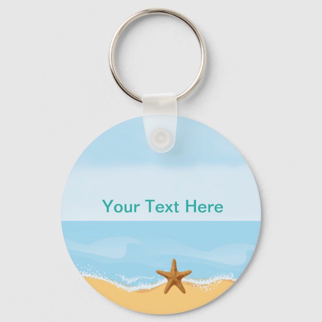 Beach Theme Starfish  Coastal Keychains Schlüsselanhänger (Vorderseite)