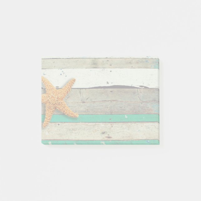 Beach Theme Starfish Wedding rustikal Post-it Klebezettel (Vorderseite)
