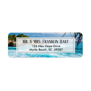 Beach Theme Wedding Rücksendeadresse