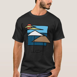 Beach Themed Teemaschine, Mens Black T-Shirt