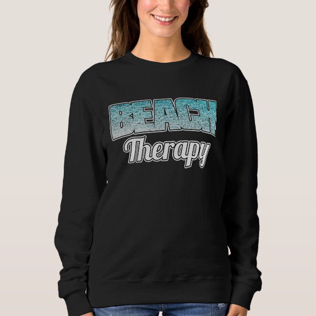 Beach Therapy Stylish Blue Ocean Water Ripple Desi Sweatshirt (Vorderseite)