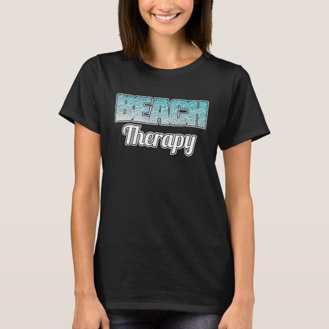 Beach Therapy Stylish Blue Ocean Water Ripple Desi T-Shirt (Vorderseite)