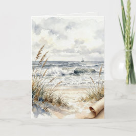 Beach 'Thinking of You' mit gerolltem Papier Karte