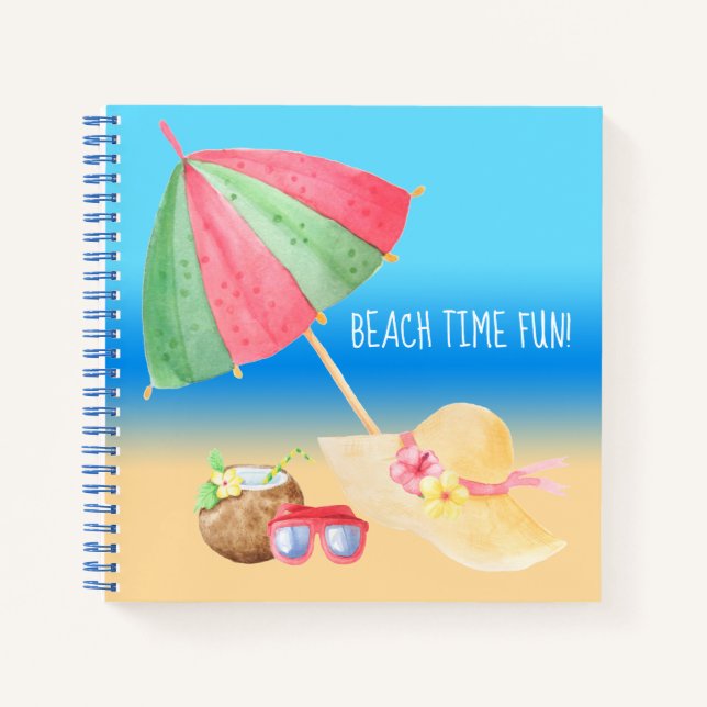 Beach Time Fun! Notizbuch (Vorderseite)