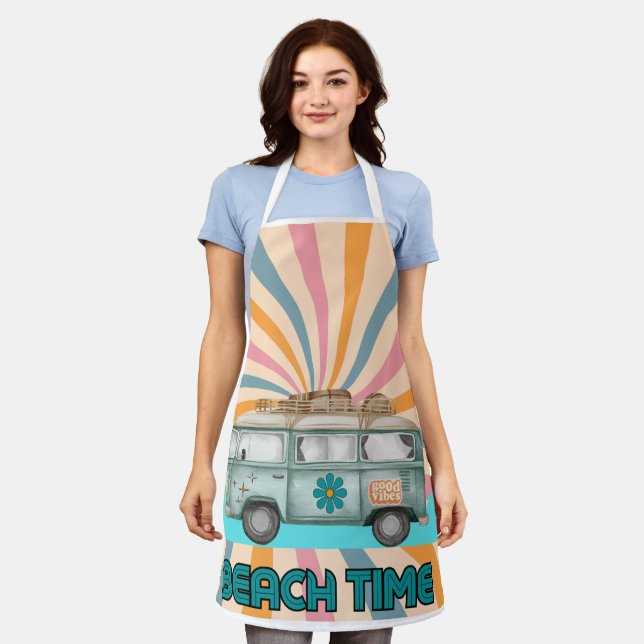 Beach Time Retro Van Vibes Schürze (Getragen)