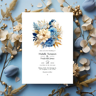 Beach Tones Floral Summer Wedding Einladung