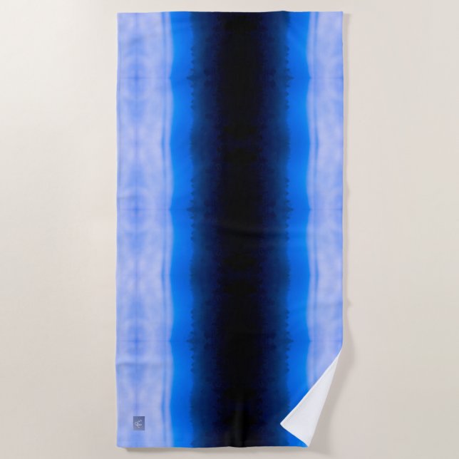 BEACH TOWEL mit blauer Bergkulisse Strandtuch (Vorderseite)