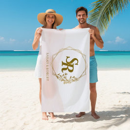 Beach towel, Monogrammed, Wedding gift Strandtuch