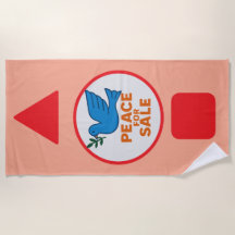 Beach Towel , Peace theme designed Beach towel