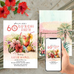 Beach Tropical Cocktails 60. Geburtstagsparty Einladung<br><div class="desc">Wie kann man besser mit dem Brautparty und Freunden feiern als eine "60. Geburtstagsfeier" am Ozean. Bei dieser Strandfeier zum Thema Tropen werden sich alle wohlfühlen.</div>