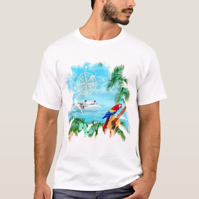 Beach Tropical Music T-Shirt (Vorderseite)