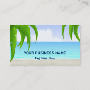 Beach Tropical Palm Tree Business Card Visitenkarte
