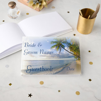 Beach Tropical Seaside Wedding oder Dusche Gästebu Gästebuch